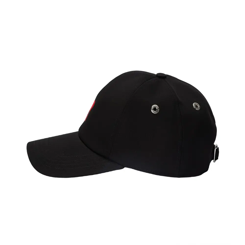 AMI Paris Red Ami De Coeur Embroidery Cap Black – voilà.id