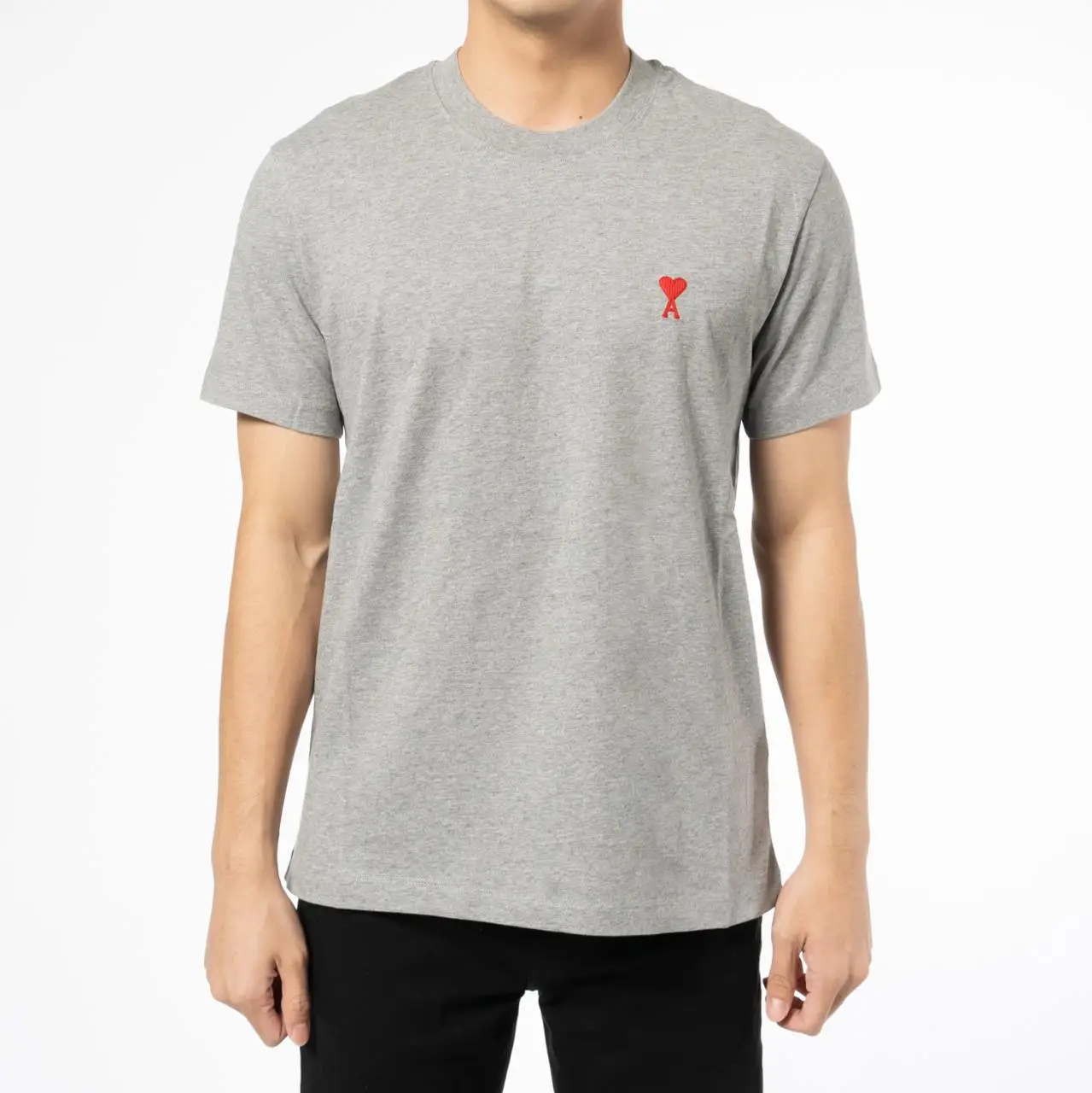 ★★AMI PARIS★★ Red Heart Logo T-Shirt White BFUTS23572410 White Red Ami De Coeur T-Shirt | AMI PARIS