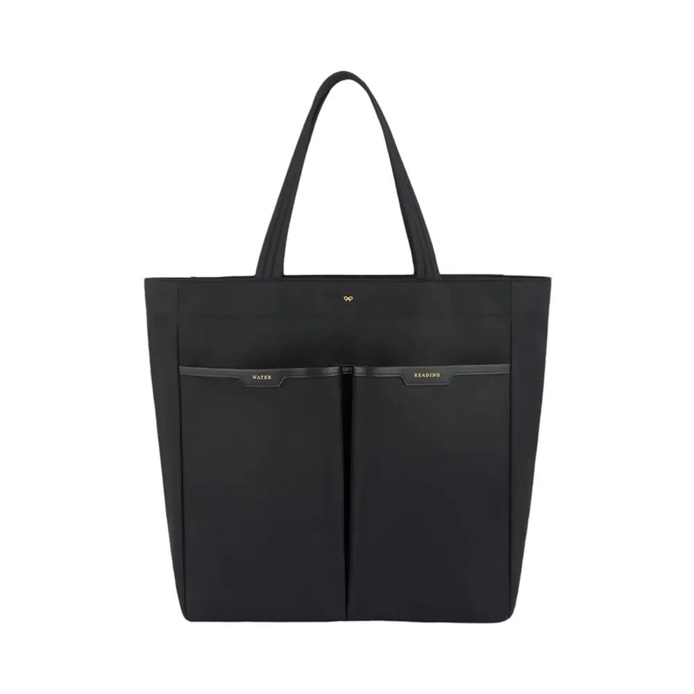 Anya Hindmarch Nevis Econyl Nylon Tote Bag Black – voilà.id