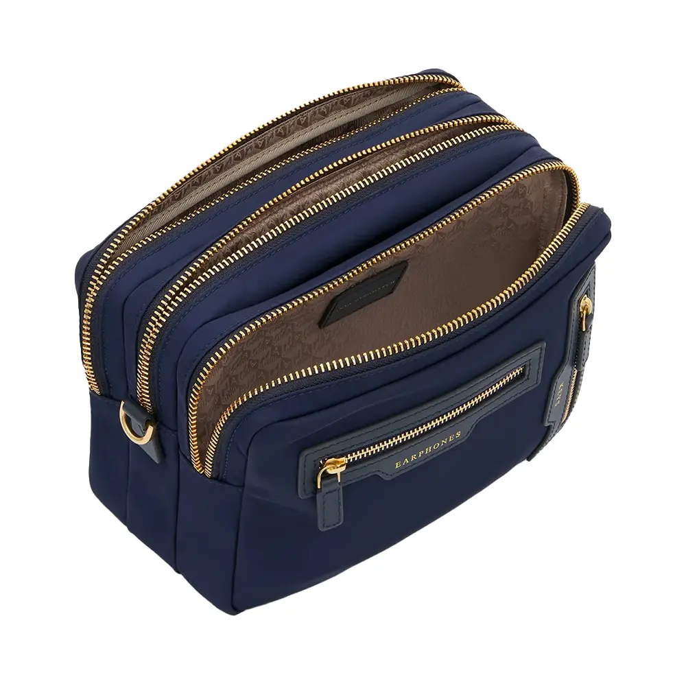 Anya Hindmarch Triple Zip Crossbody Bag Marine – voilà.id