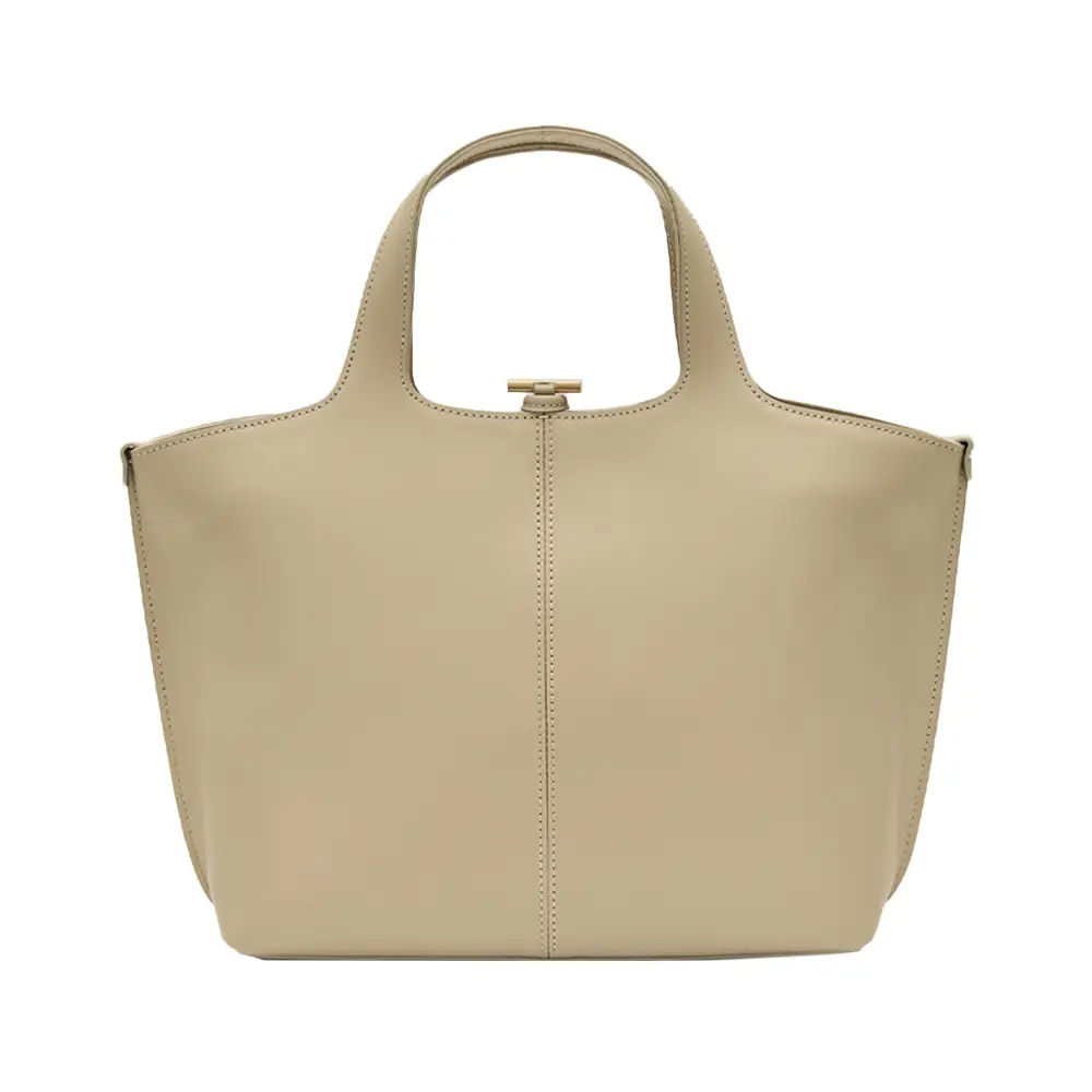 Atelier de LUMEN Panier Leather Stitches Tote Bag Tan – voilà.id