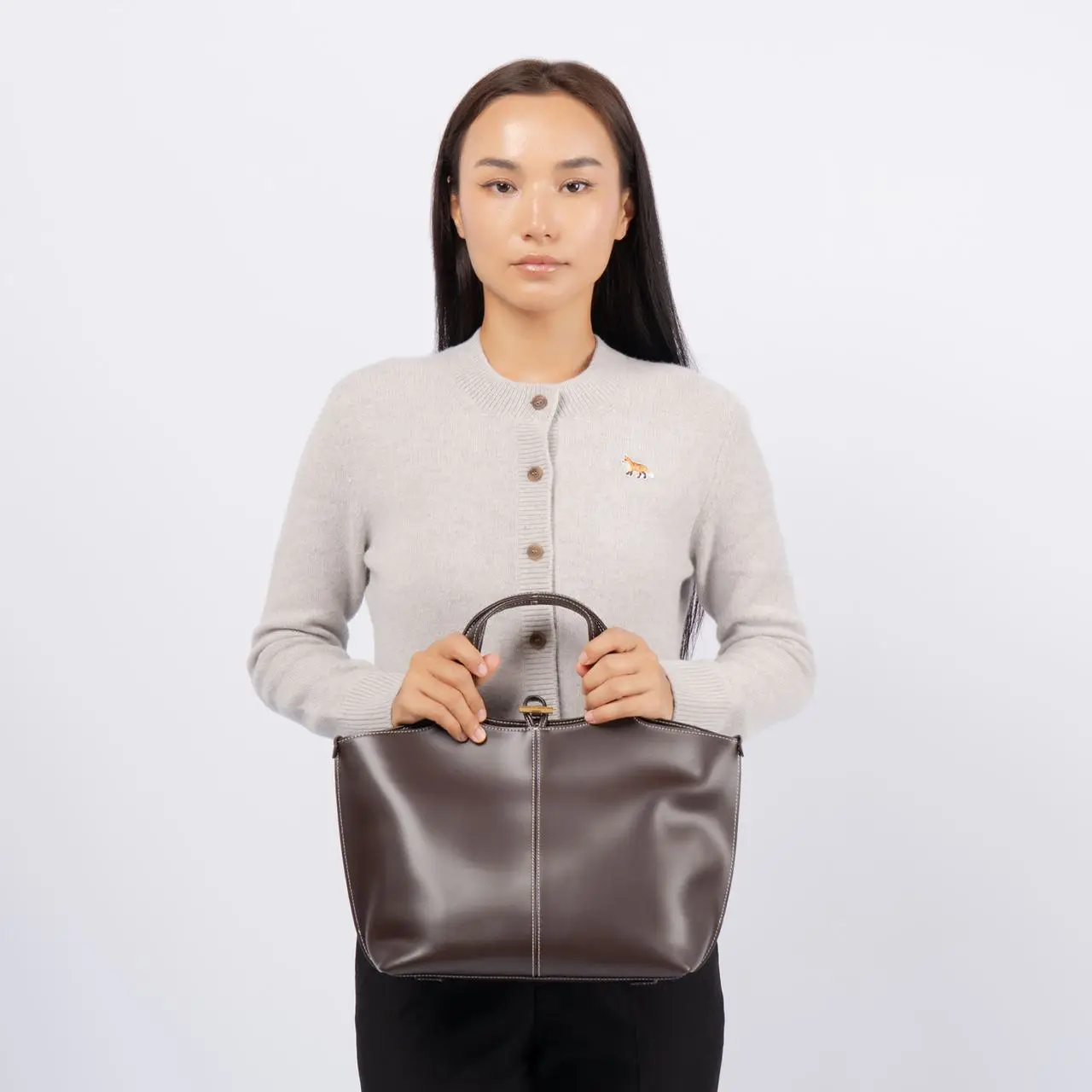 Atelier de LUMEN Panier Leather Stitches Tote Bag Organ
