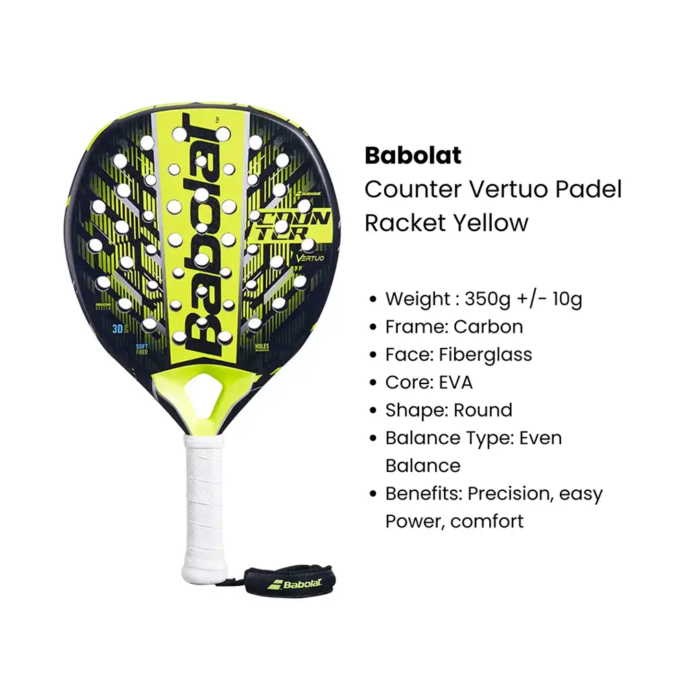 Babolat Counter Vertuo Padel Racket Yellow – voilà.id Babolat Counter Vertuo Padel Racket Yellow – voilà.id