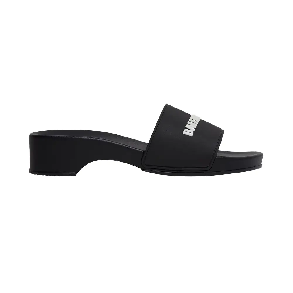 サンダル・ミュール BALENCIAGA Pool Sandals - Balenciaga - Synthetic - Black Balenciaga Pool Clog 50 Slide Sandals Black Women – voilà.id