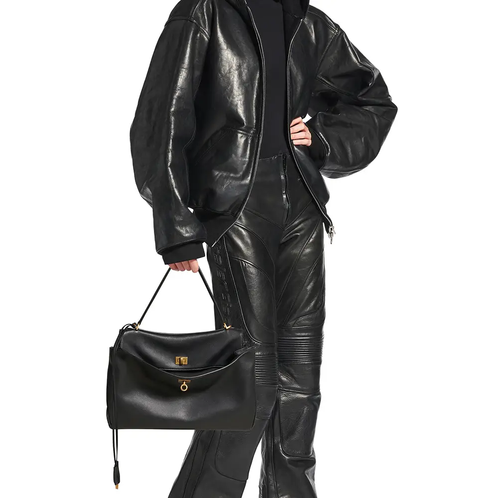 ハンドバッグ Balenciaga Balenciaga Smooth Black Calfskin Medium Rodeo Bag ホワイト の ウィメンズ Rodeo ハンドバッグ スモール