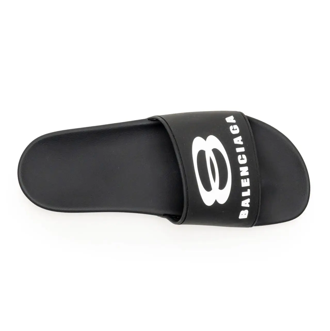 Balenciaga Pool Slide Logo Unity Icon Black – voilà.id