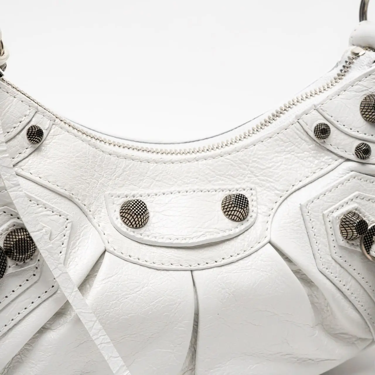 Balenciaga Le Cagole XS Shoulder Bag White Shw with Clutch – voilà.id