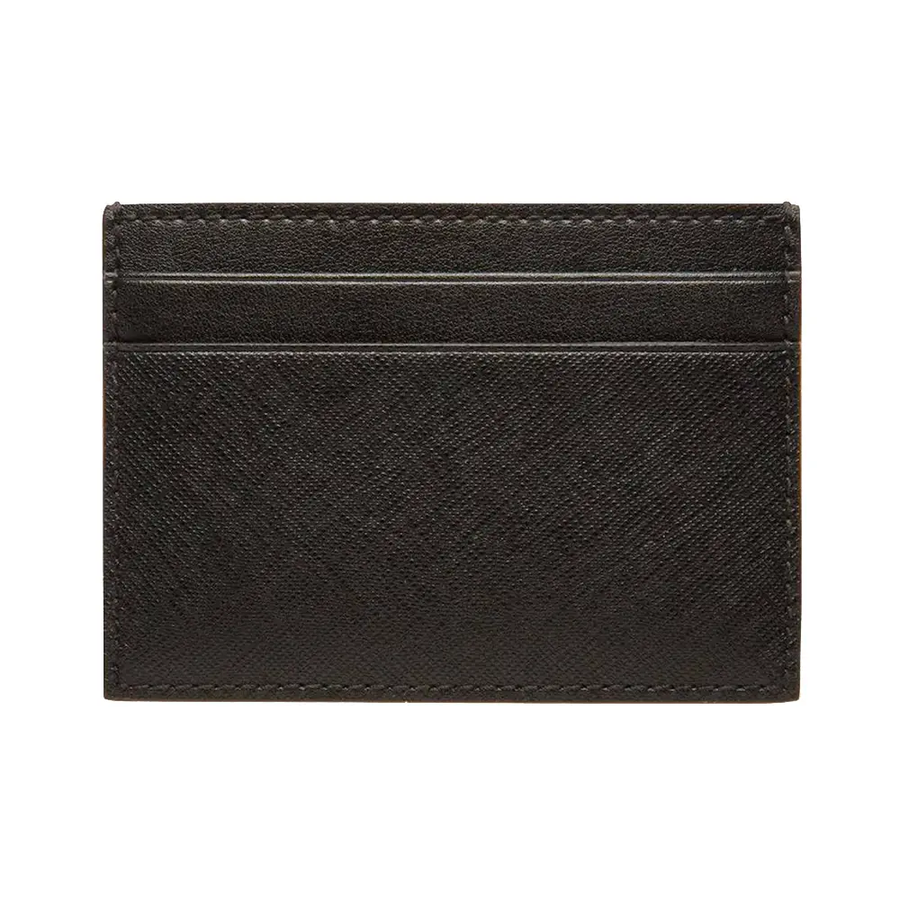 BALLY｜CARD HOLDERS (BHAR.MY (6238947-106 / 60323125893- Bally Bhar Grained Leather Card Holder Black White – voilà.id