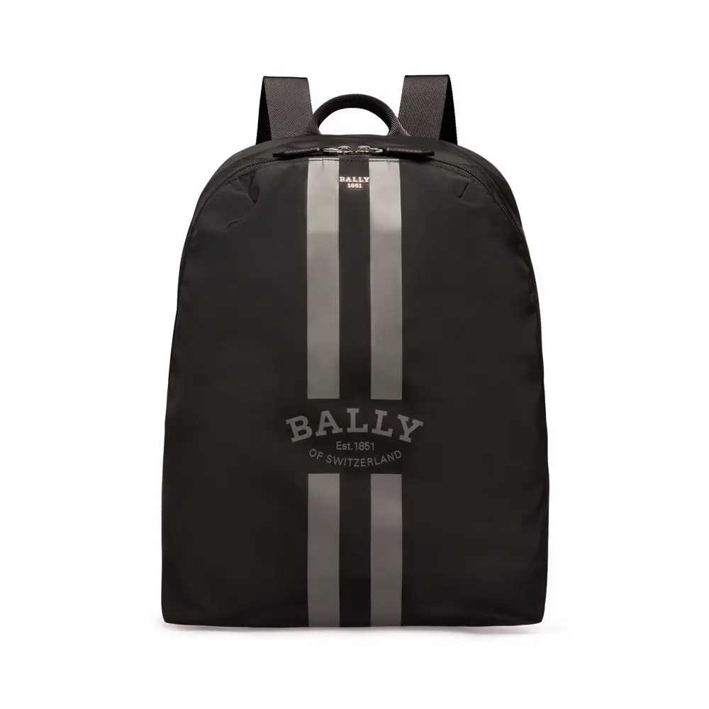 BALLY ON THE GO FLAT BACKPACK ブラック Bally On The Go Round Multi Nylon Foldable Backpack Black