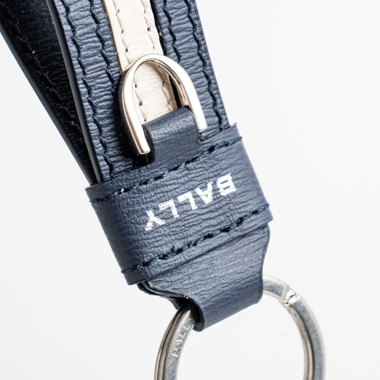 Bally Ribbon Leather Keychain Navy – voilà.id