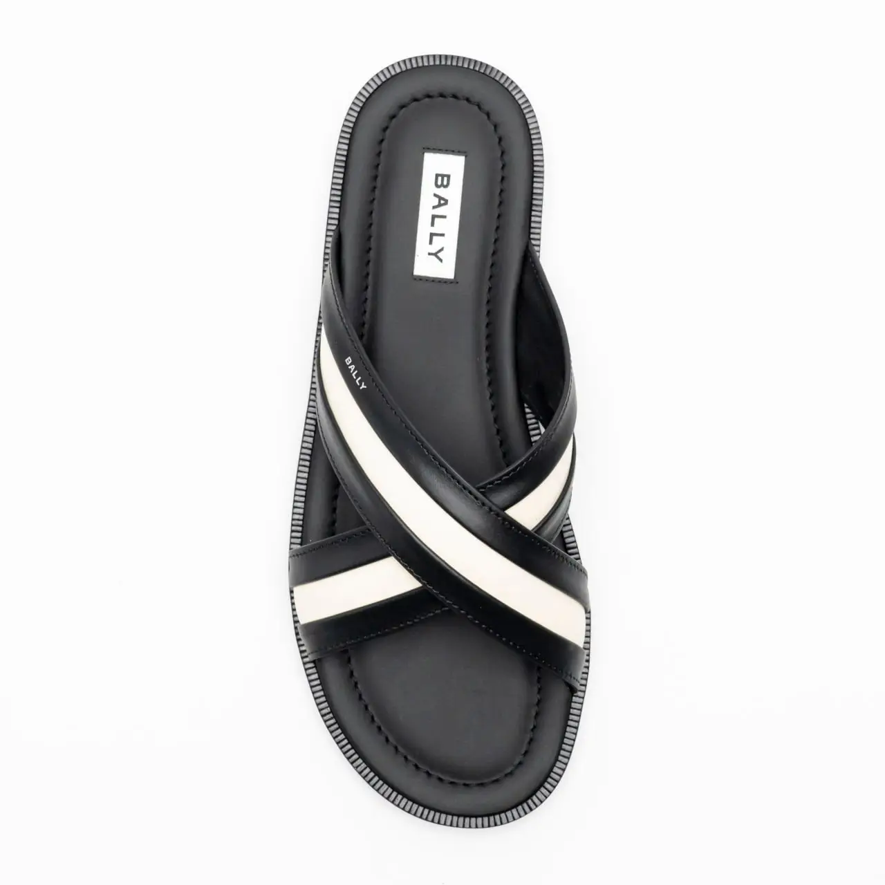 Bally Gherry Sandals Calfskin Black White – voilà.id
