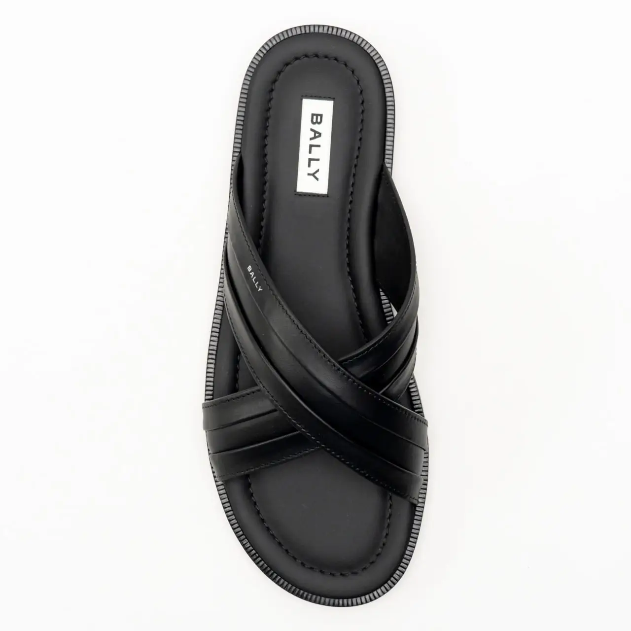 【関税&送料込】Bally Slide Sandal Gherry Buy Bally Black Gherry Slides in Leather For Men Online