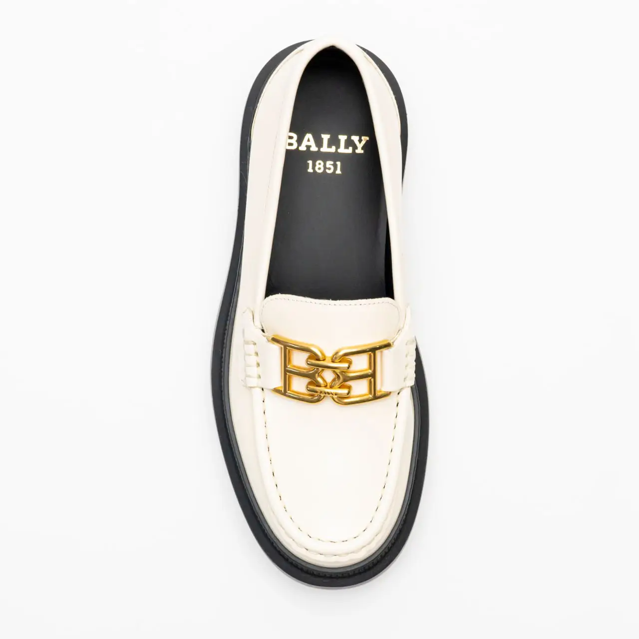 Bally white loafers hotsell