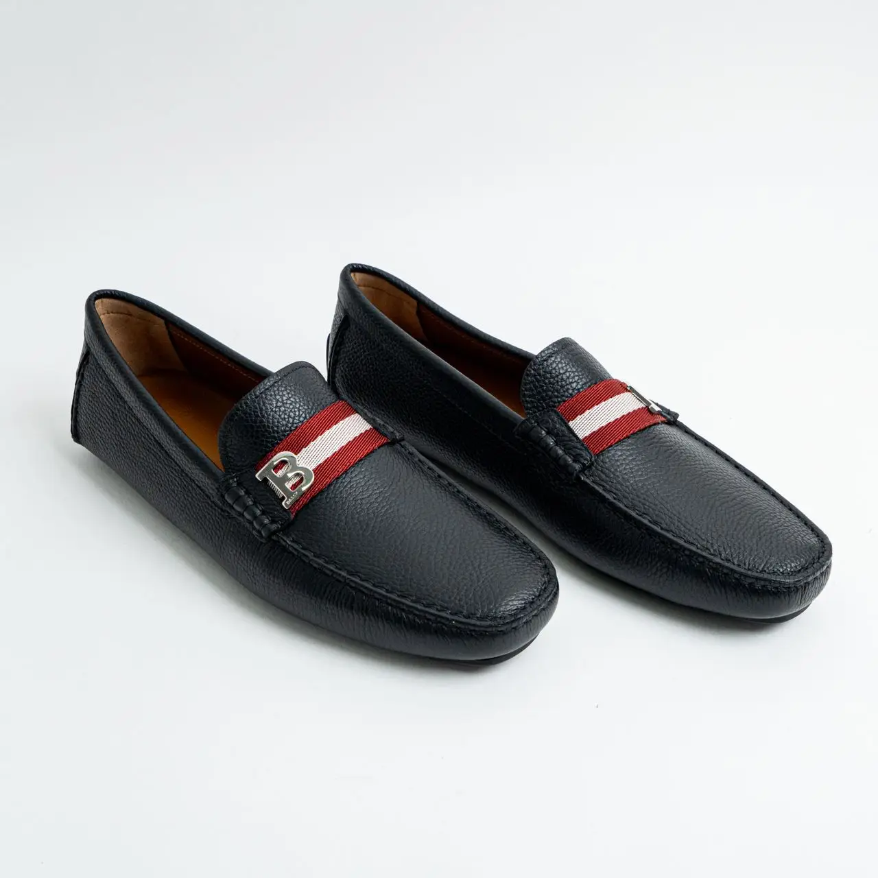 Bally black loafers clearance