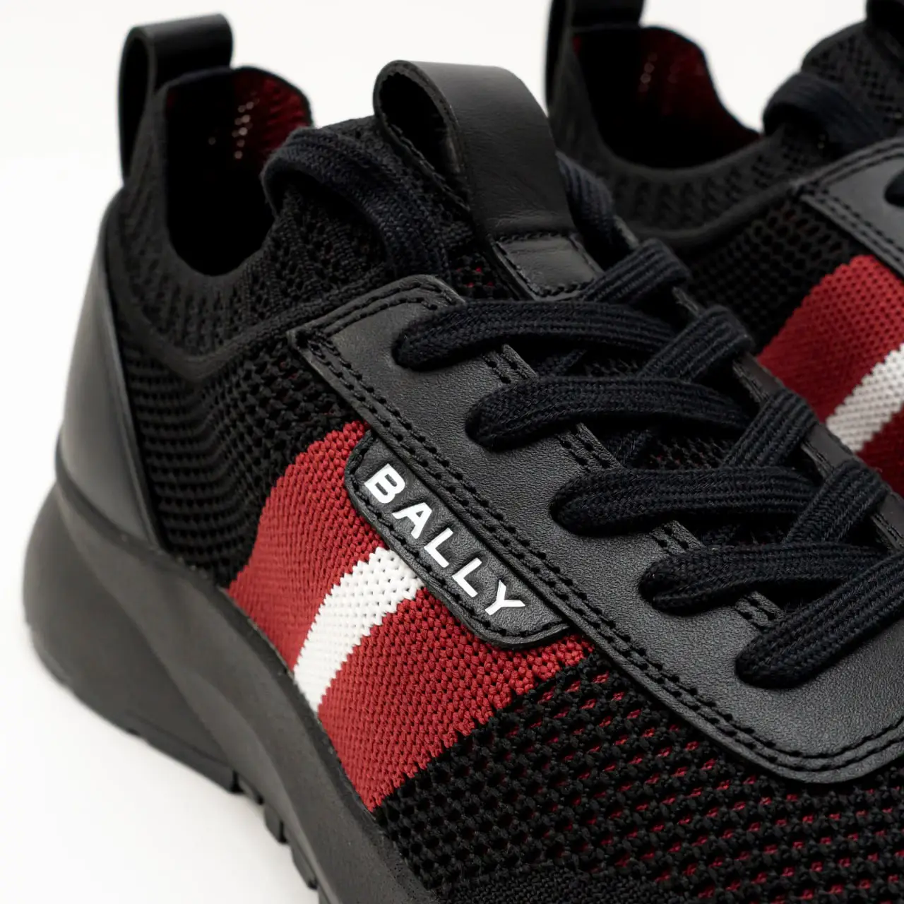 Bally Darnell-T Ouline Knit Sneakers Black Red – voilà.id