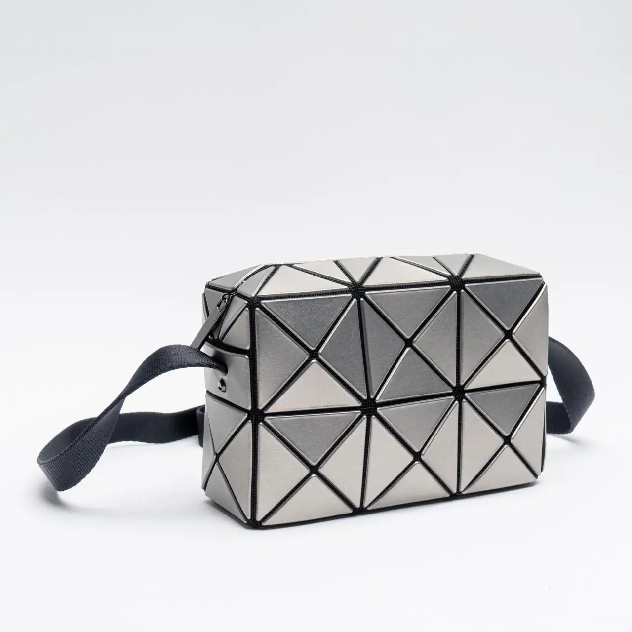 Bao Bao Issey Miyake Cuboid Metallic Shoulder Bag Silver – voilà.id