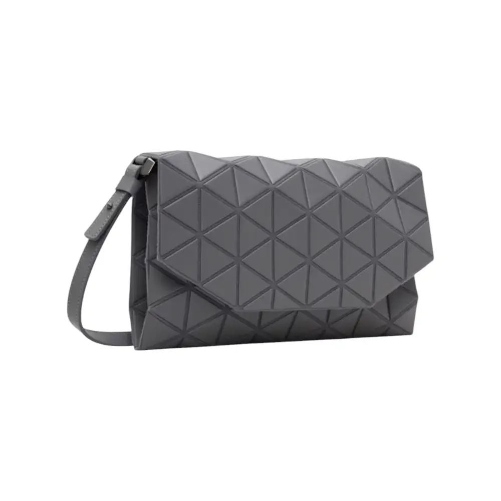 Bao Bao Issey Miyake Tonneau Matte Shoulder Bag Dark Grey – voilà.id