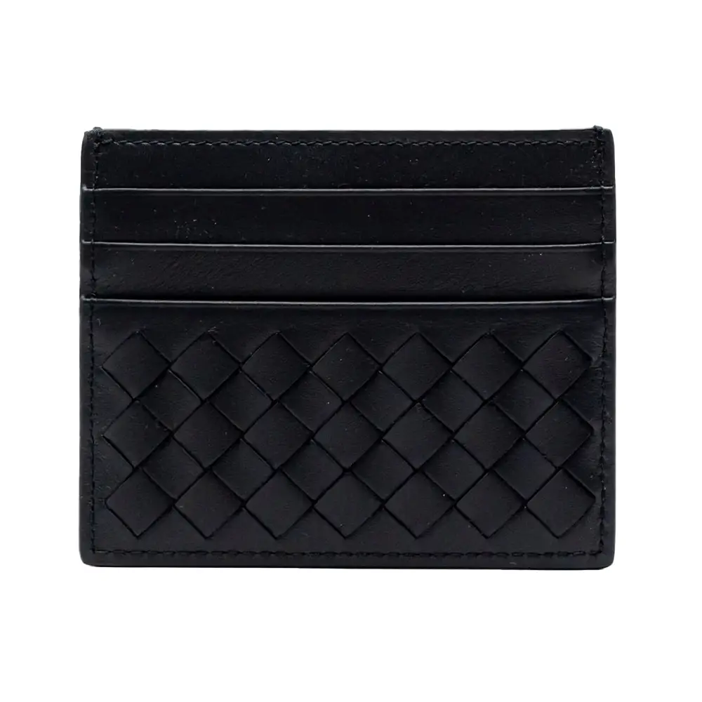 ★BOTTEGA VENETA★ Intrecciato Card Holder Midnight Blue 607 Bottega Veneta Intrecciato card case for Women - Blue in UAE