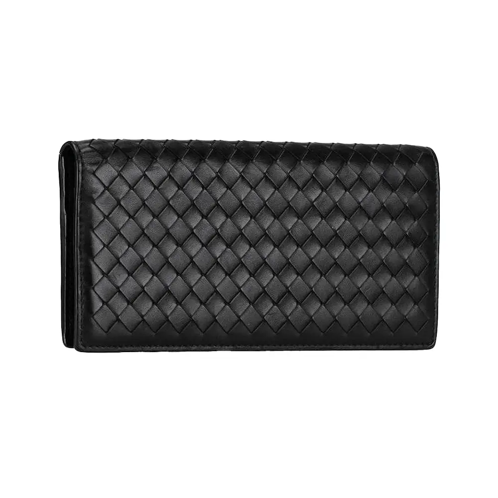 Bottega Veneta Intrecciato Long Bi-fold Smooth Leather
