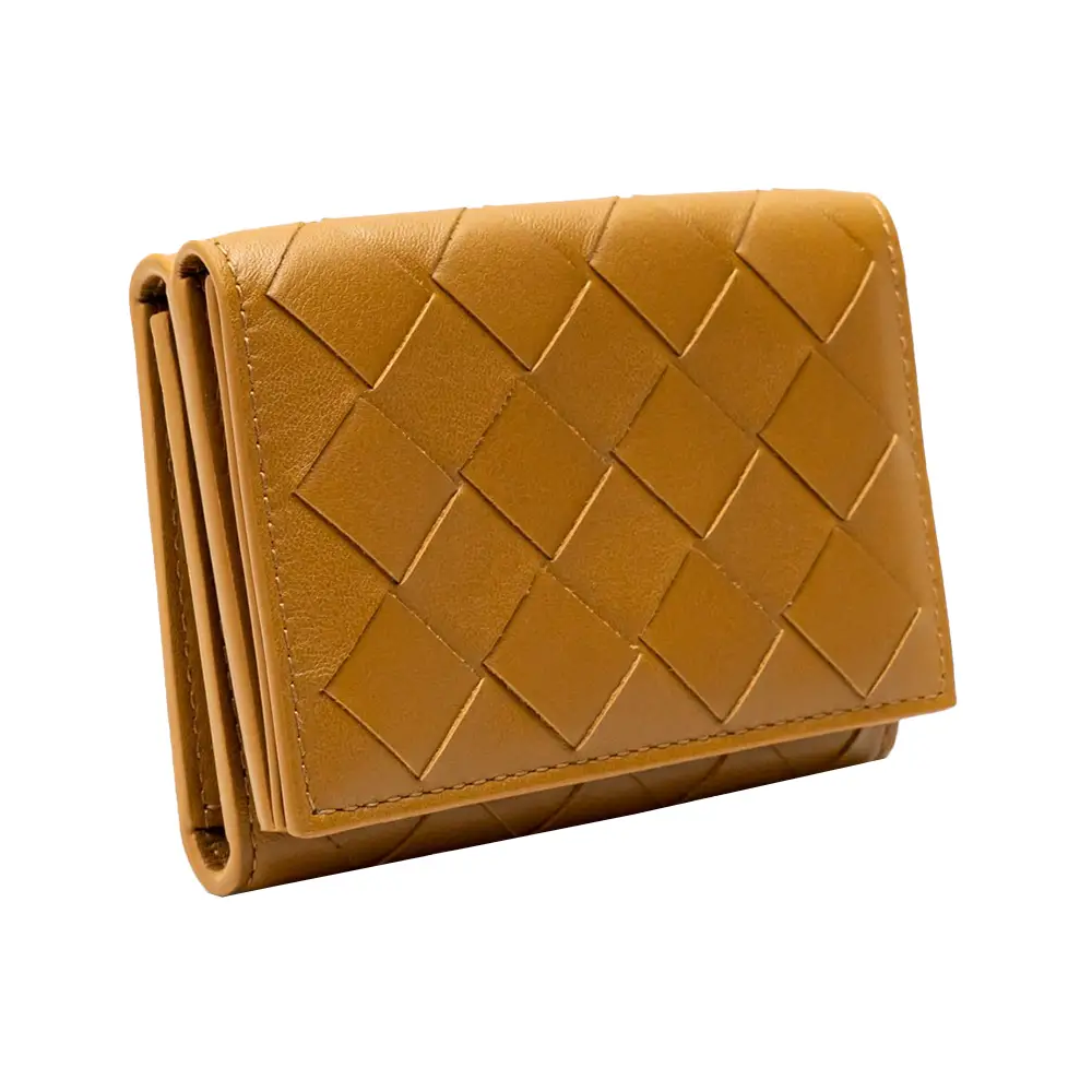 Bottega Veneta Intrecciato Trifold Folding Wallet with Coin
