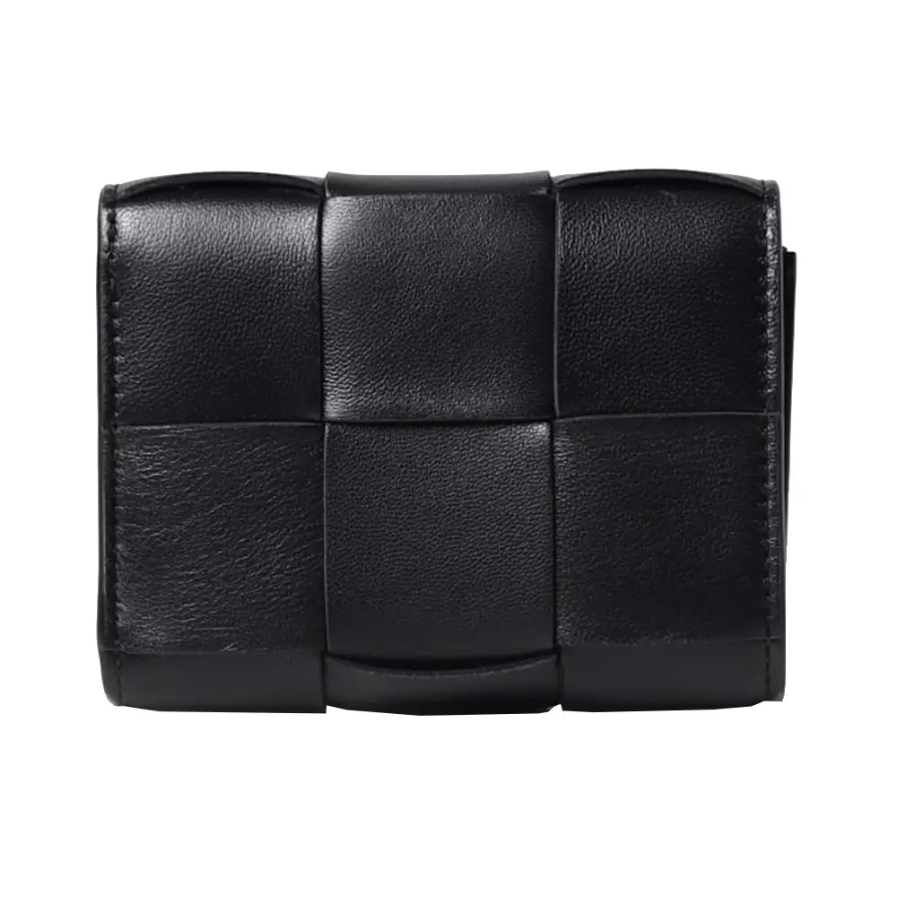Bottega Veneta Cassette Tri-Fold Zip Wallet Black – voilà.id