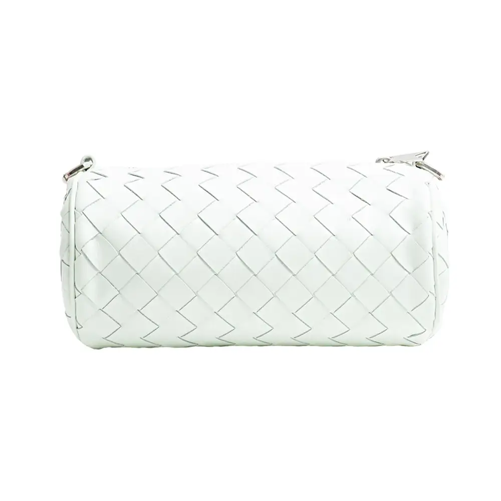 【関税&送料込】Bottega Veneta Barrel Mini Crossbody Bag In Barrel Intrecciato leather crossbody bag in blue - Bottega