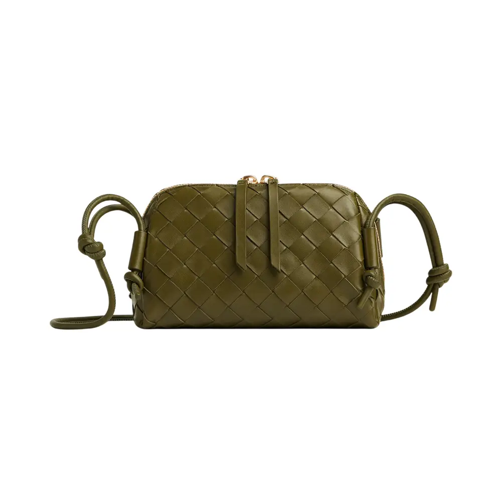 Bottega Veneta Intrecciato Concert Pouch Olive Oil Ghw