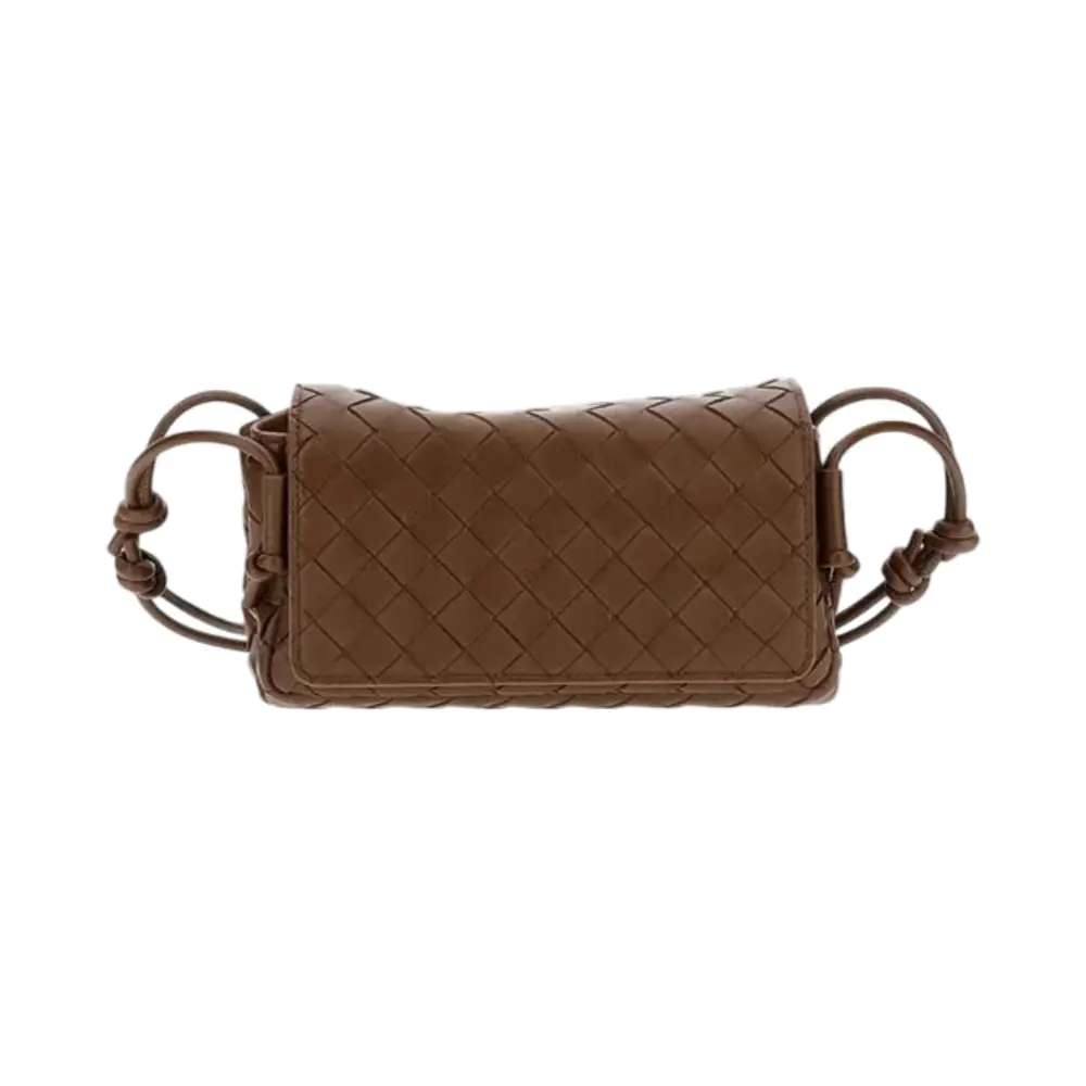 Bottega Veneta Notturno Shoulder Bag Leather Brown – voilà.id