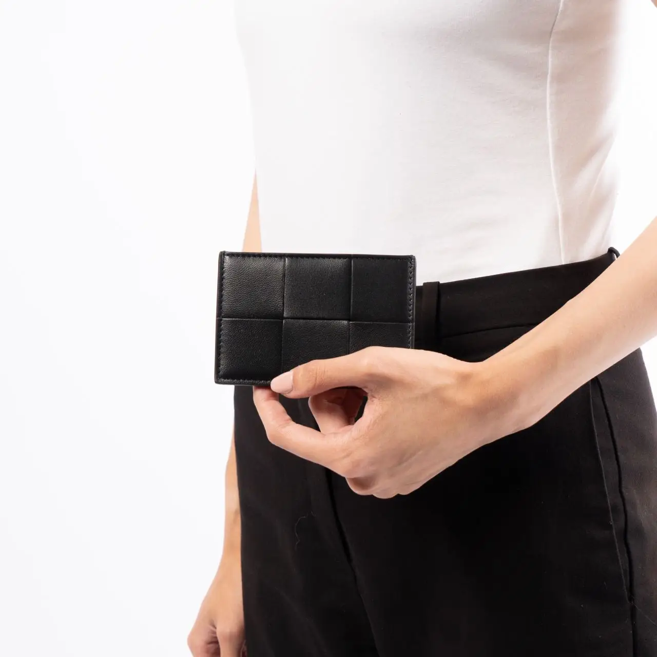 コインケース・小銭入れ BOTTEGA VENETA Cassette Credit Card Card Holder Black 742693 Bottega Veneta® Women's Cassette Credit Card Case in Black
