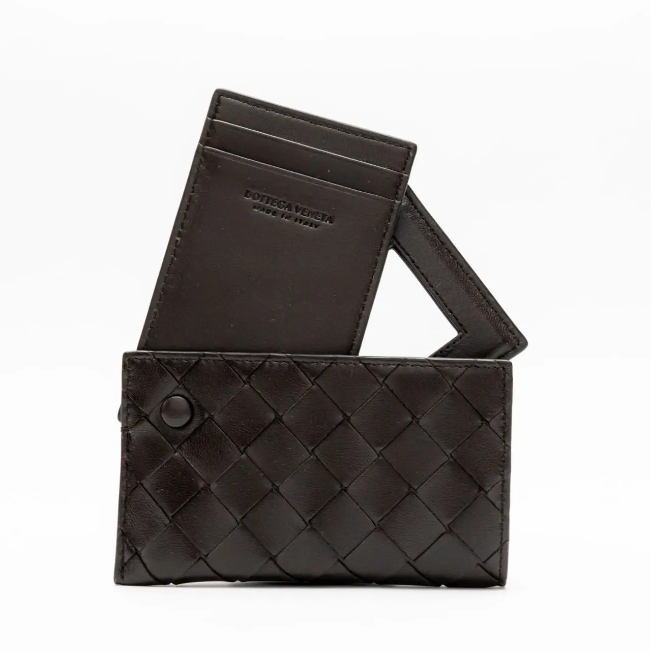 カードケース・名刺入れ BOTTEGA VENETA DARK BROWN NAPPA LEATHER CARD HOLDER ♢BOTTEGA VENETA♢ カードケース☆正規品☆ (BOTTEGA VENETA