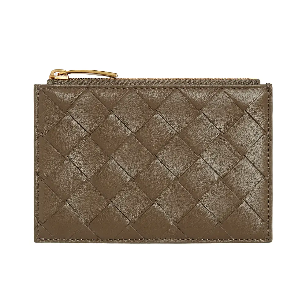 ★BOTTEGA VENETA★ Intrecciato Card Holder Light Grey 162150 Bottega Veneta Intrecciato Card Holder (Gray) 162150 V001N