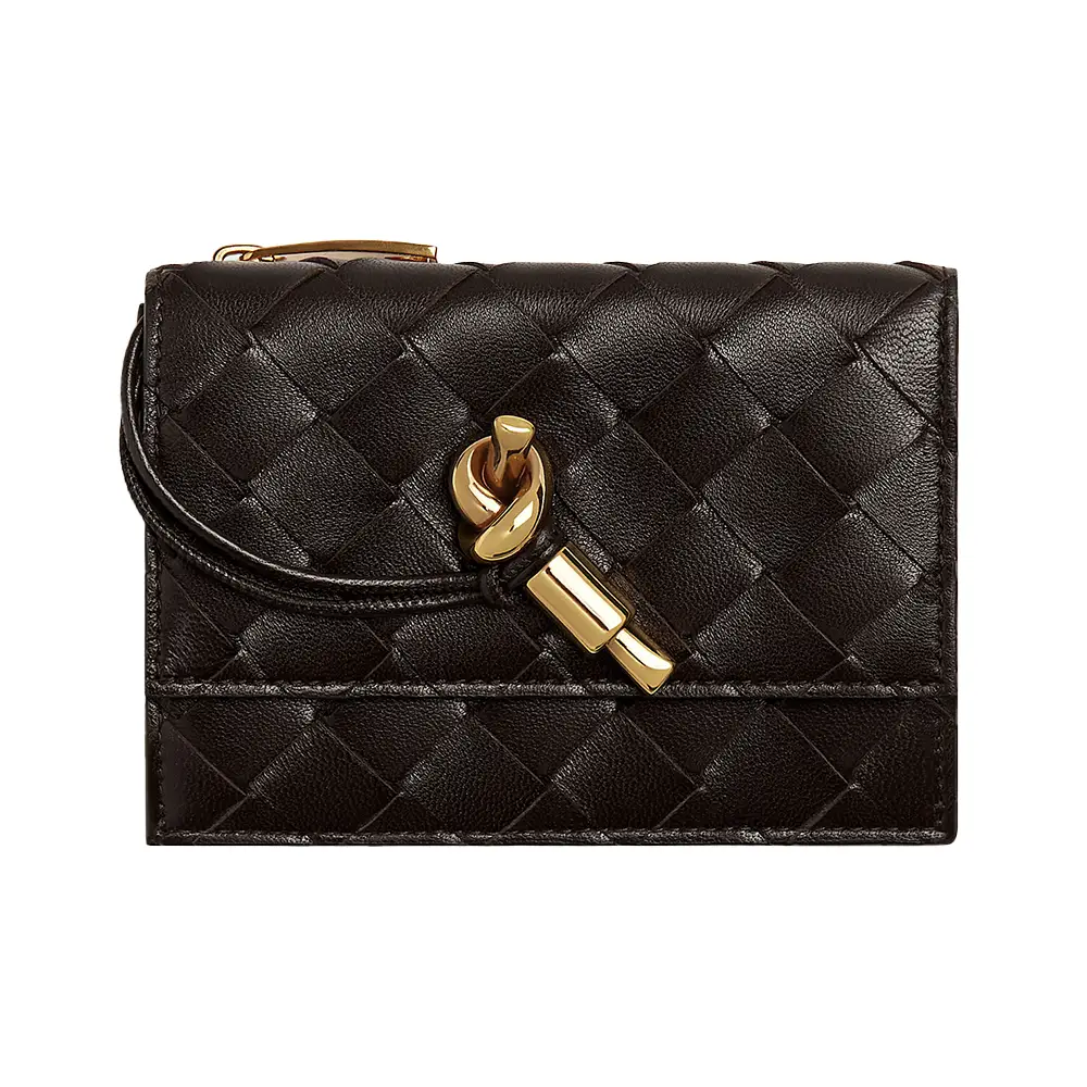 Bottega Veneta Andiamo Zipped Card Case Calfskin Fondant Ghw