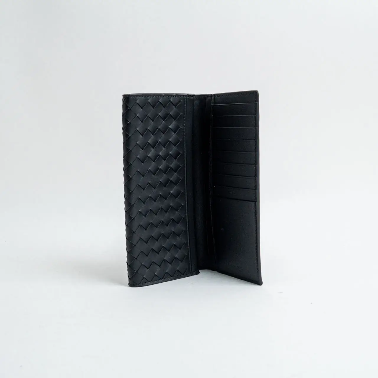 Bottega Veneta★素敵！Black Leather Intarsio 15 Long Wallet s-l400.jpg