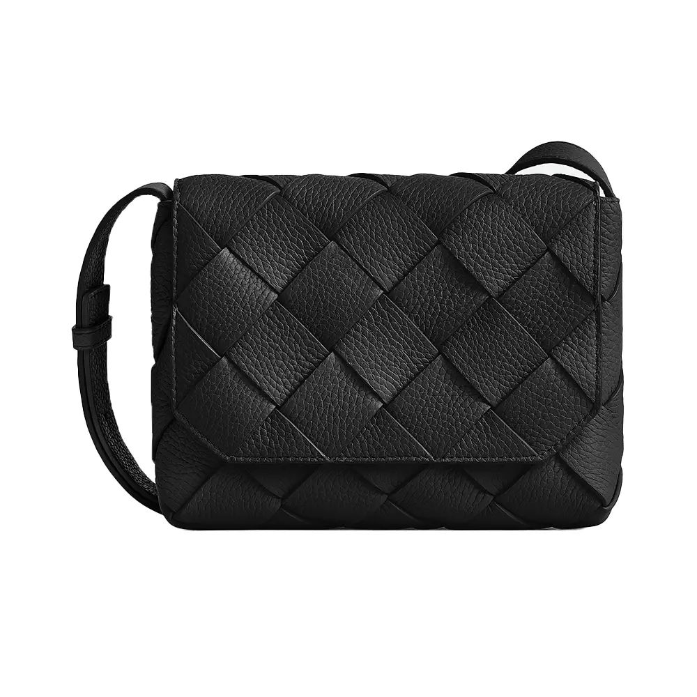 Bottega Veneta Diago Large Intrecciato Crossbody Bag Black