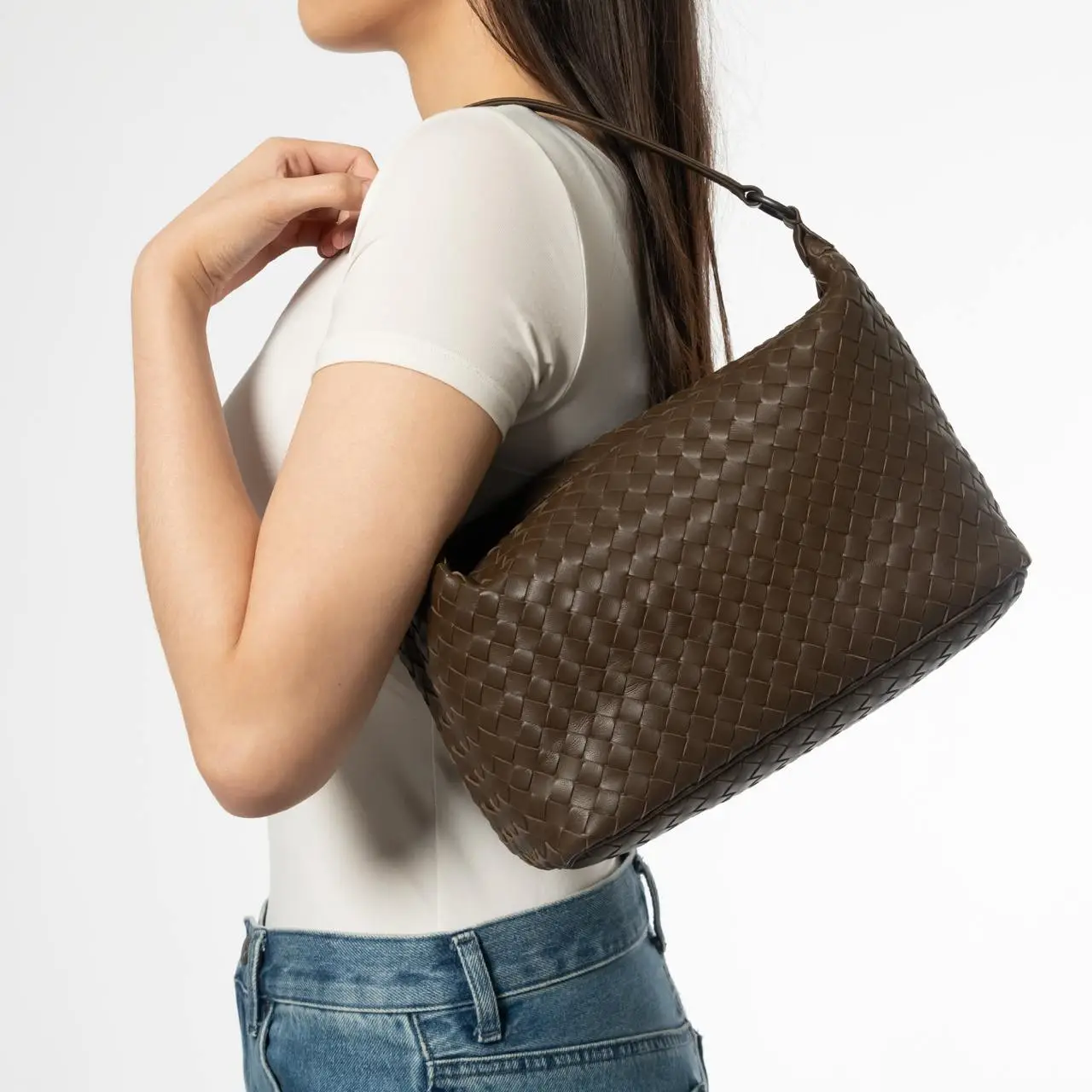 Bottega Veneta Small Tourmaline Intrecciato Nappa Shoulder Bag