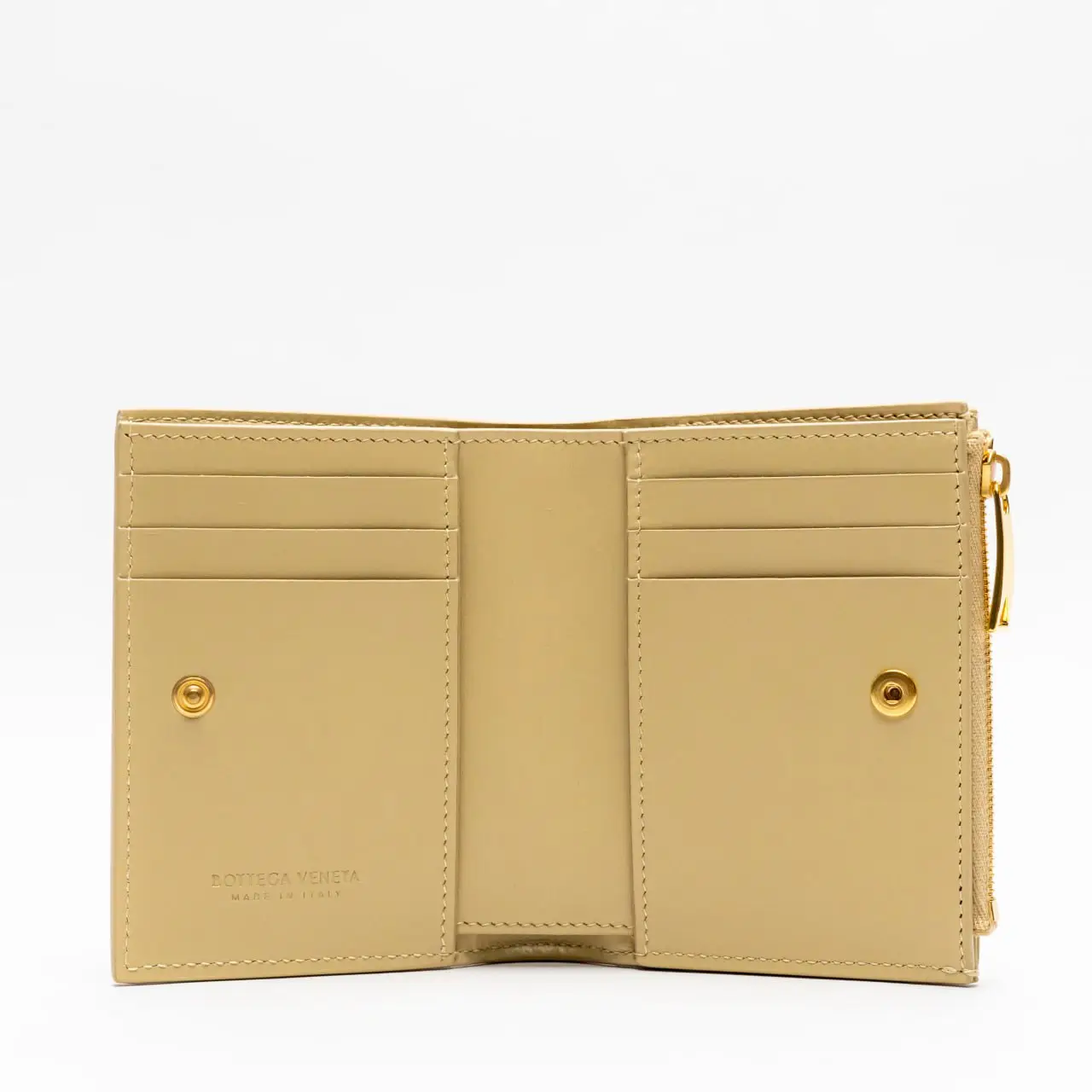 Bottega Veneta Small Cassette Cardcoin Zipper Smooth Wallet