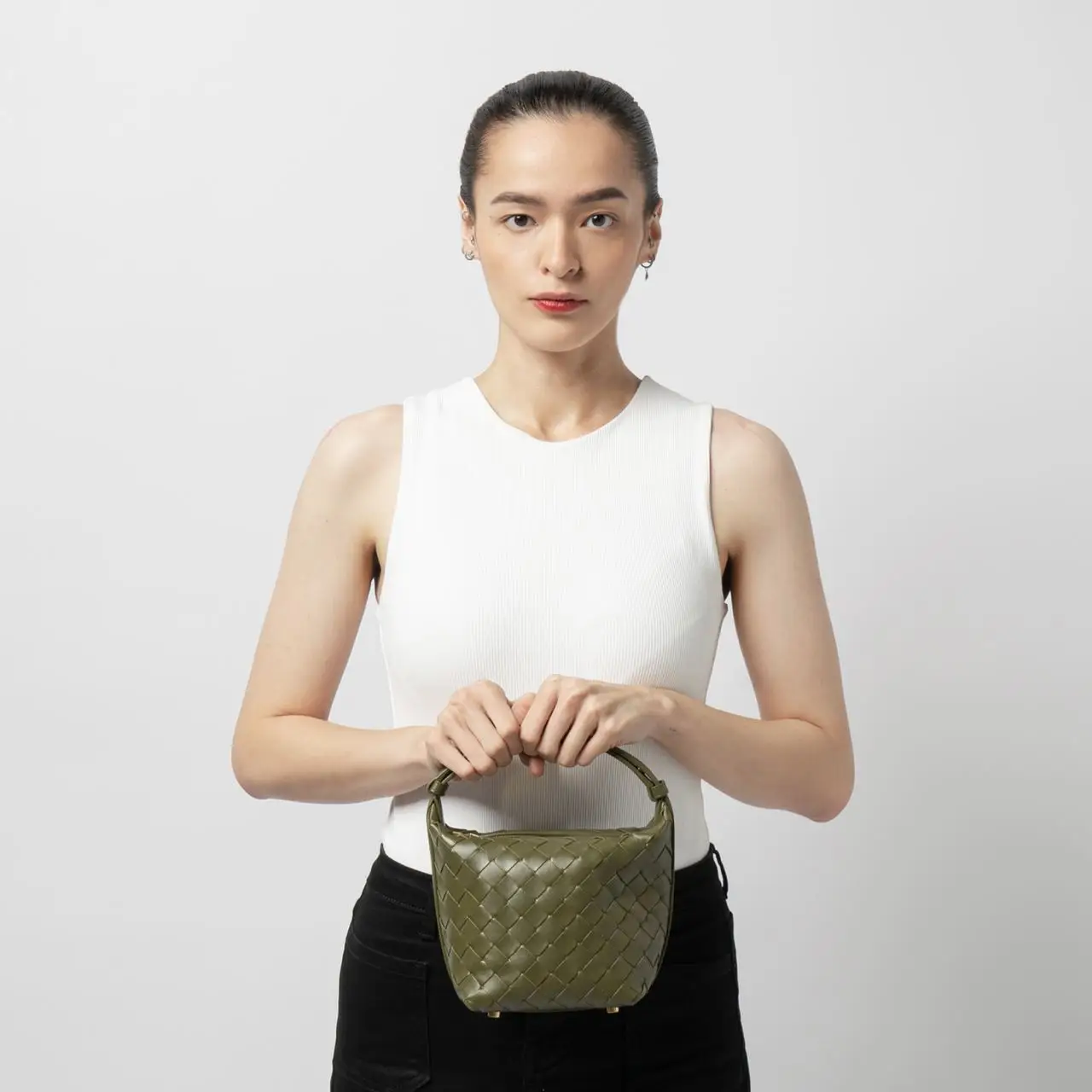 Bottega Veneta Candy Wallace Intrecciato Leather Handbag
