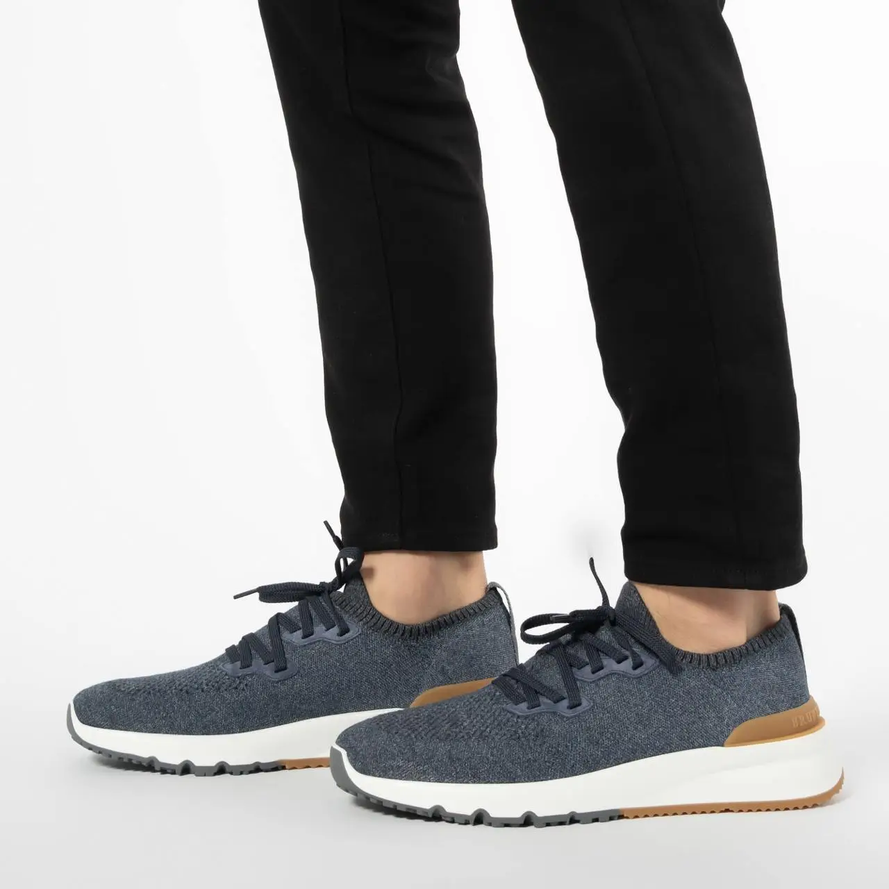 【送料&関税込】Brunello Cucinelli Knit Chine Sneakers Brunello Cucinelli Cotton chiné knit sneakers for Men