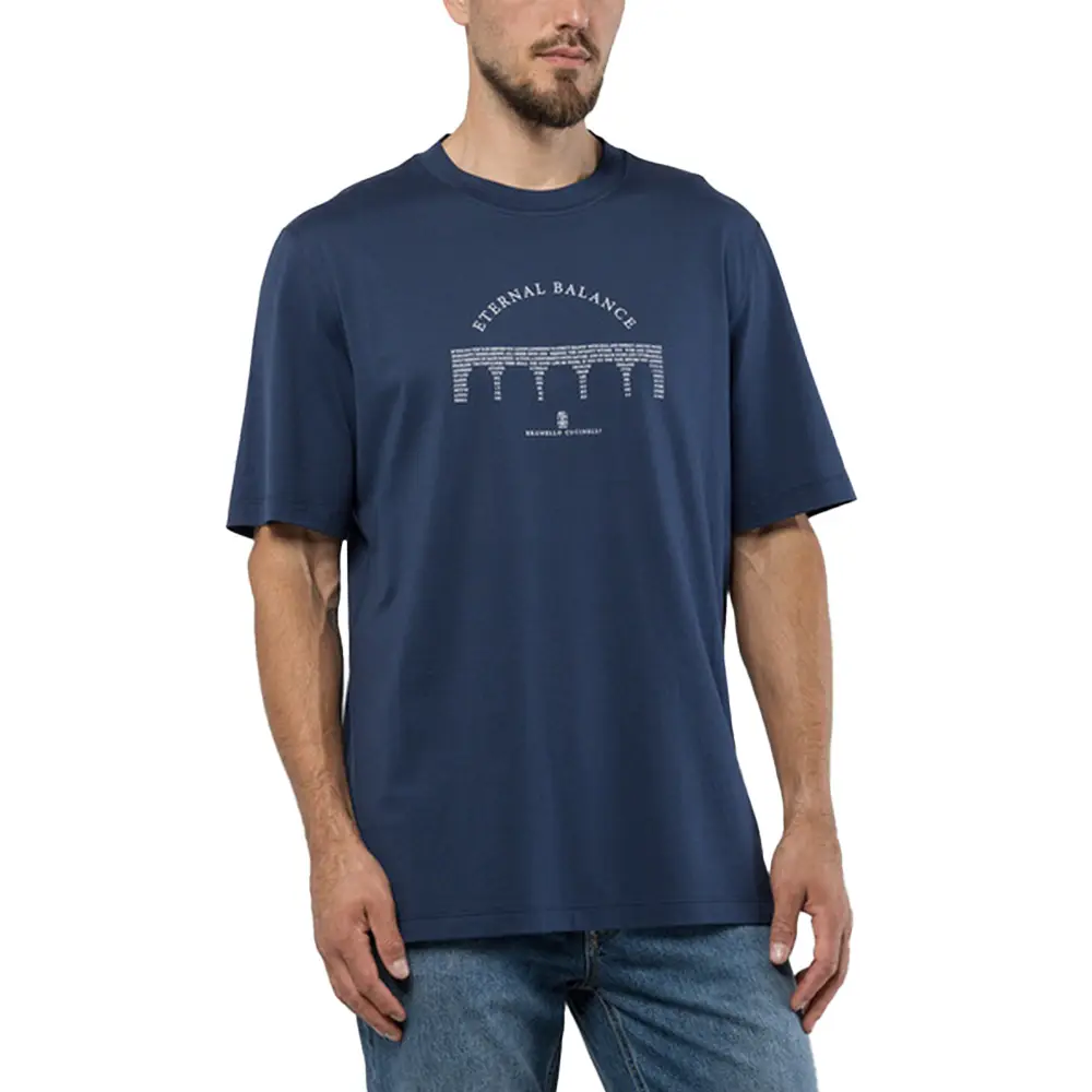 Brunello Cucinelli Eternal Balance Graphic Logo Jersey T