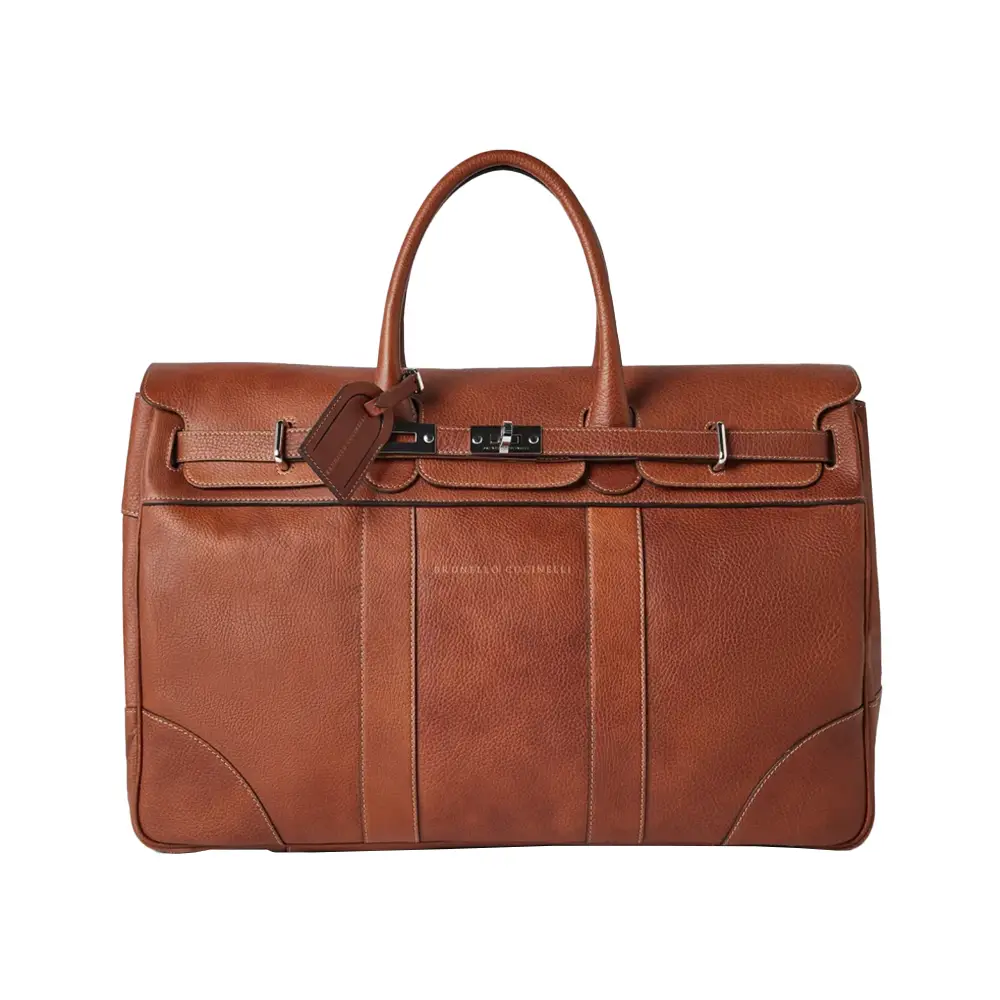Brunello Cucinelli Country Grained Calfskin Handbag Copper – voilà.id