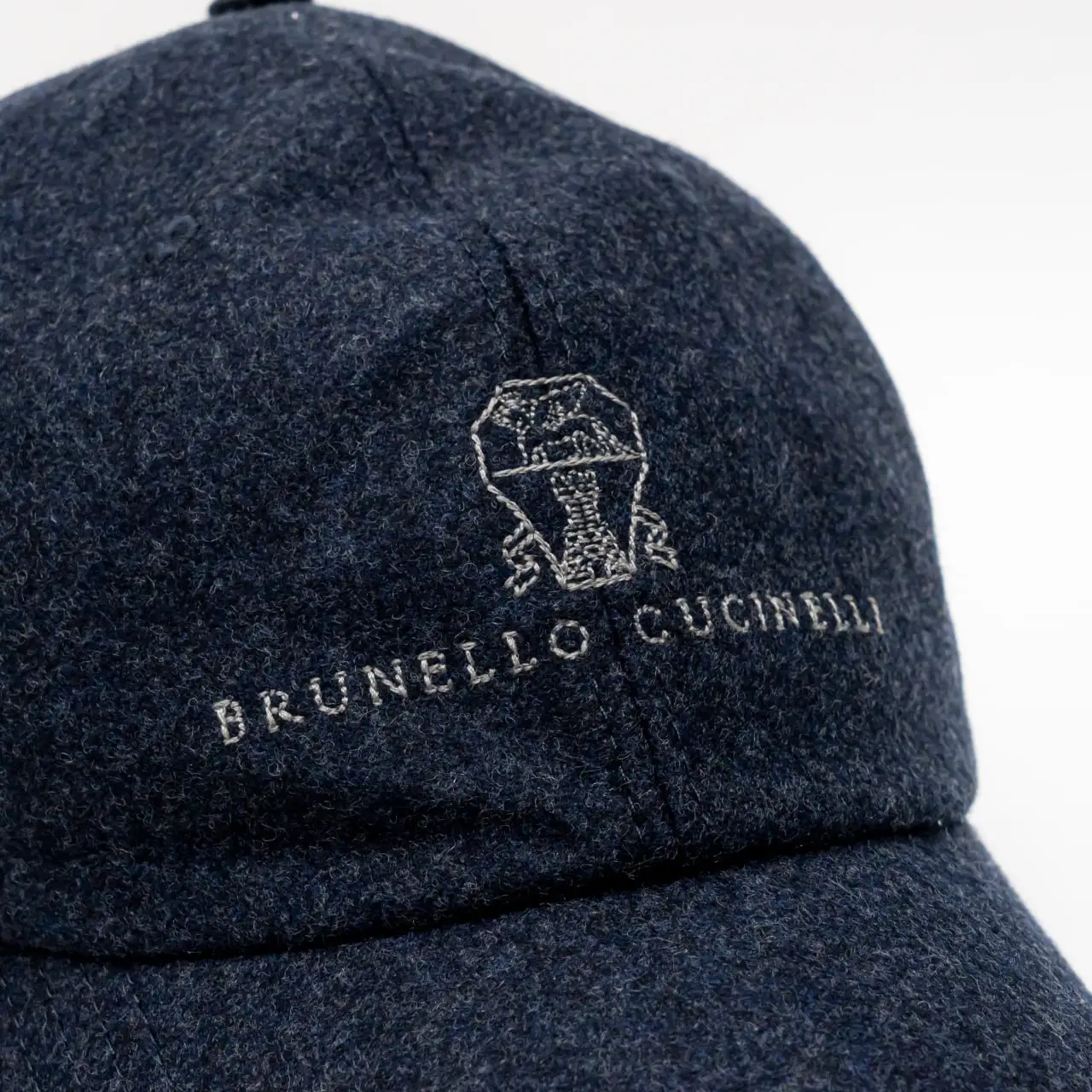 Brunello Cucinelli Virgin Wool Flannel Baseball Cap with Brunello Cucinelli Virgin Wool Flannel Baseball Cap with