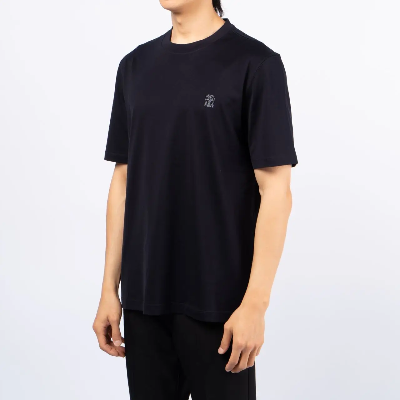 Brunello Cucinelli【関税送料込】ロゴジャージーTシャツ Brunello Cucinelli Printed Logo Cotton Jersey Crew Neck T