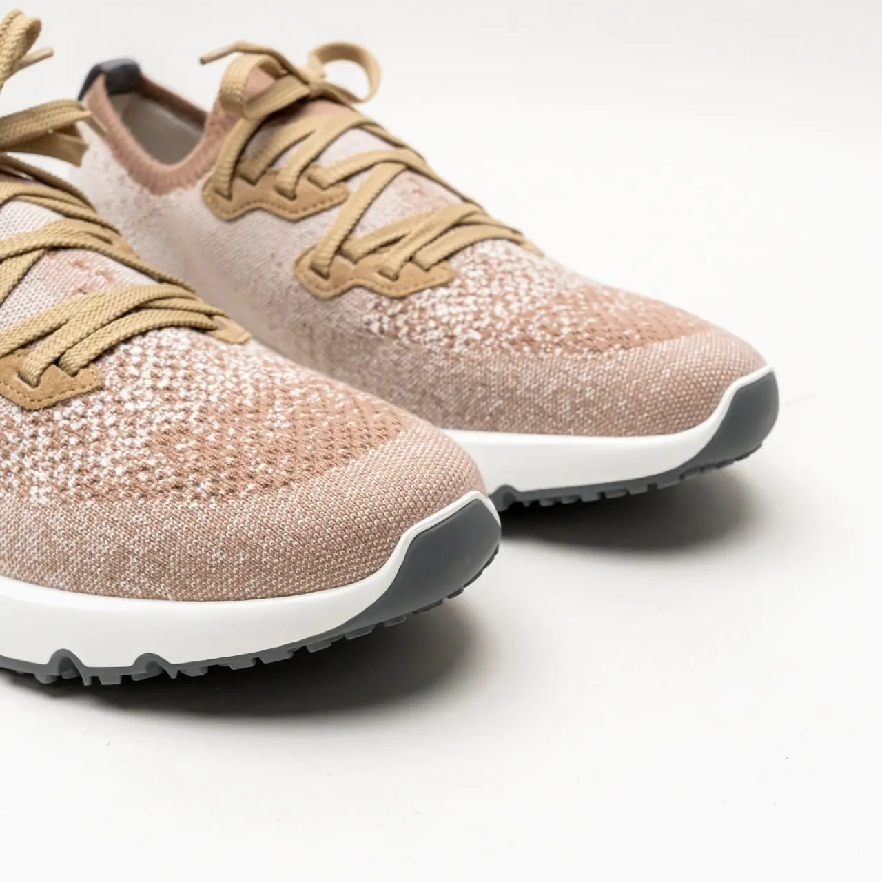 【送料&関税込】Brunello Cucinelli Knit Chine Sneakers Knit runners for Man in Beige | Brunello Cucinelli