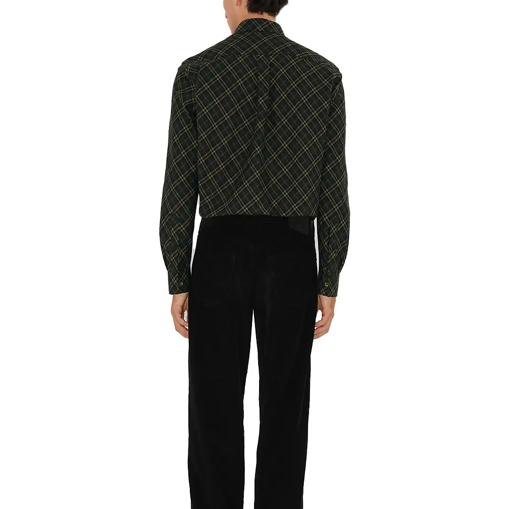 Burberry Check with B Shield Logo Embossed Shirt Shadow