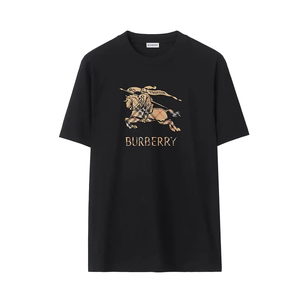 Moncler Printed Logo Cotton T-Shirt Black – voilà.id