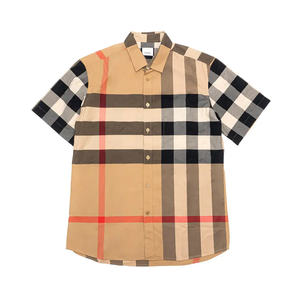 トップス Burberry shirt short sleeve Short sleeve shirt with check pattern | Emporium
