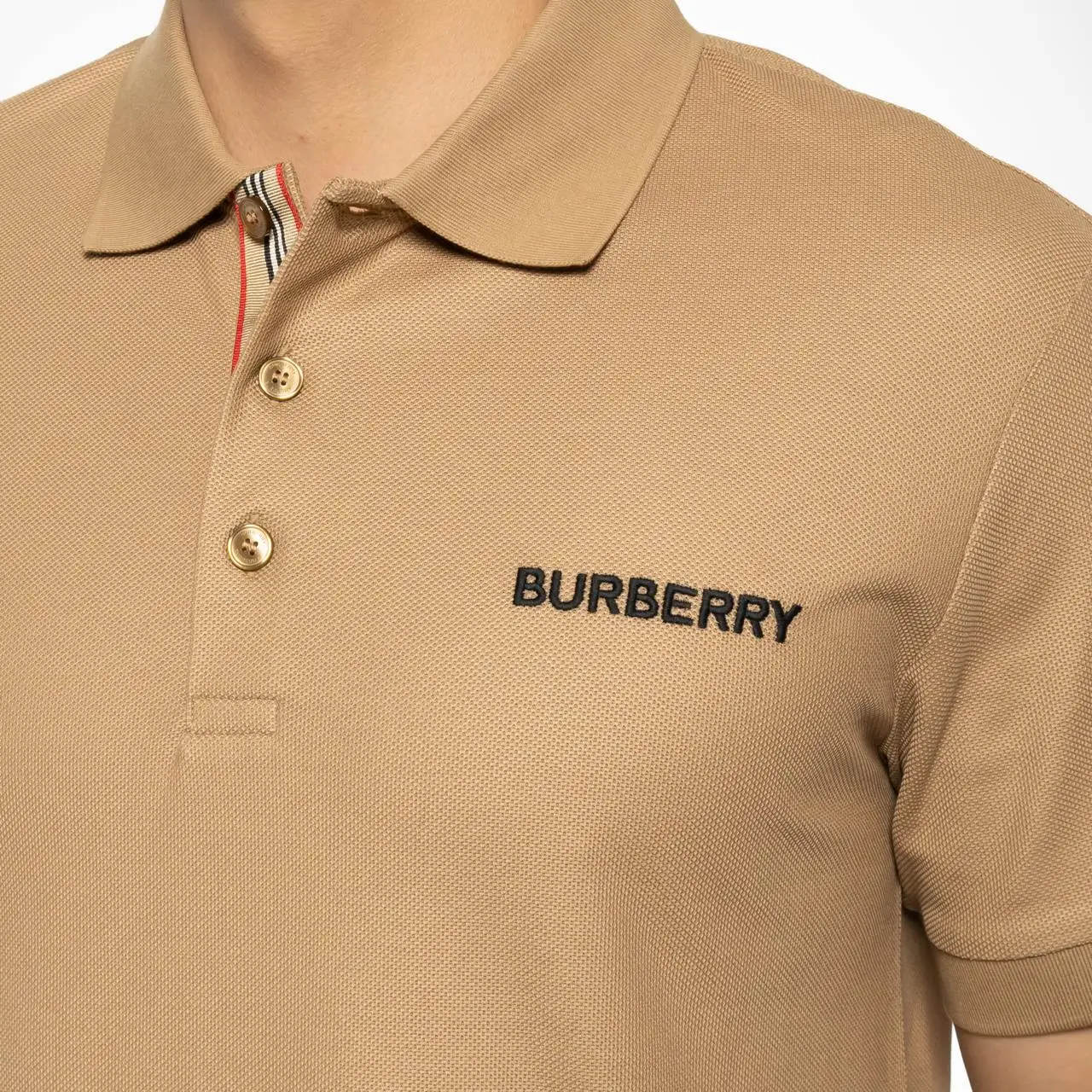 Burberry Hartford Logo Polo Shirt Beige – voilà.id
