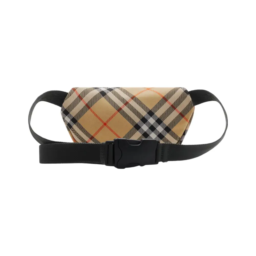 Burberry Check with EKD Appliquéd Belt Bag​ Archive Beige