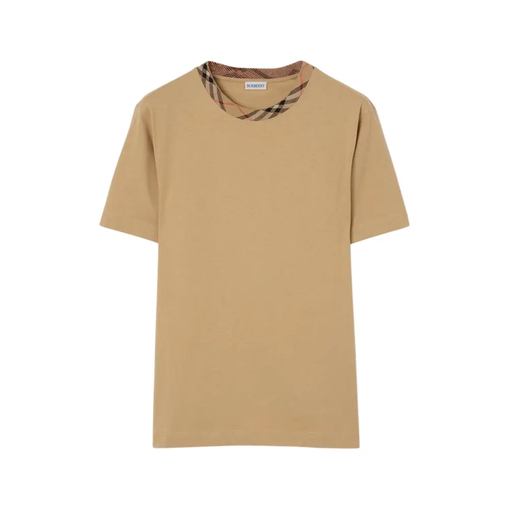 美品1度着用クリーニングして保管 BURBERRY ベージュ Tシャツ 12Y Burberry Check Label T-Shirt Nutmeg – voilà.id
