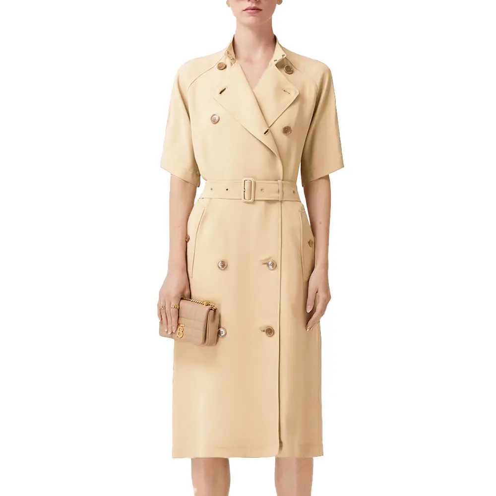 ジャケット Burberry Ivory trench dress in viscose Burberry Ivory trench dress in viscose from $876.87 - on